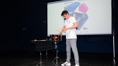 Alexej Gerassimez at the press conference for his Beethovenfest concert »Five Elements«