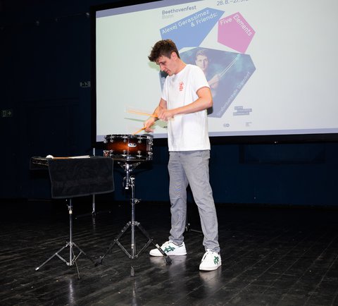 Alexej Gerassimez at the press conference for his Beethovenfest concert »Five Elements«