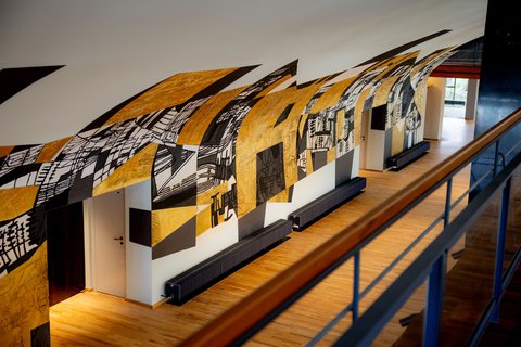 Beethovenhalle Bonn: Sgraffito im Hauptfoyer ©Beethovenhalle Bonn