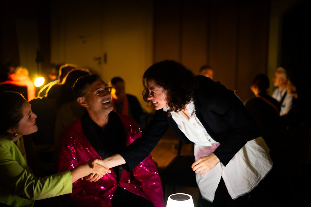 Cellist Anastasia Kobekina at the audience conversation after her recital - © Beethovenfest Bonn