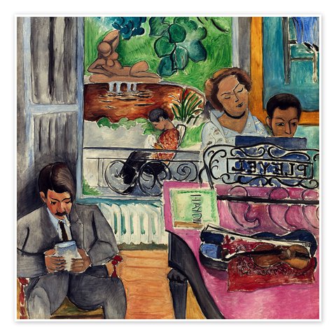 Henri Matisse, La leçon de musique, Ölgemälde - © https://media.posterlounge.com/img/products/780000/770539/770539_poster.jpg