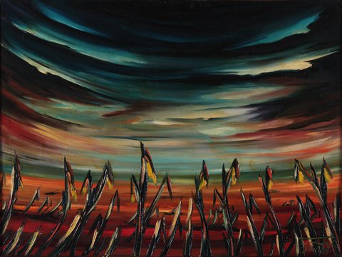 Tommaso de Meo: »Beethoven’s 2nd Symphony, 2nd Movement«. Oil painting, 1964 - © Beethoven-Haus Bonn, B 3126