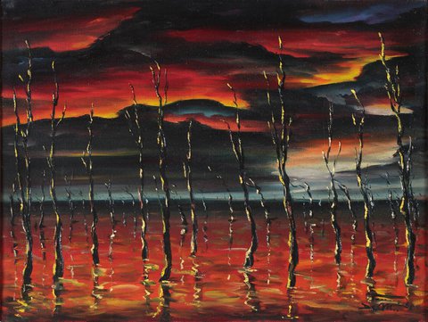 Tommaso de Meo: »Beethoven’s 7th Symphony, 2nd Movement«, oil painting, Rome, 1965 - © Beethoven-Haus Bonn, B 3138