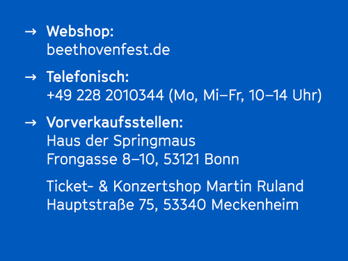 For events of Beethovenfest Bonn