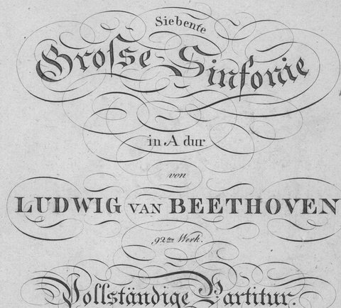 Ludwig van Beethoven, Symphony No. 7 A Major op. 92, first edition, score, Steiner, 2560
