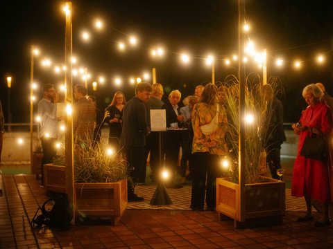 The garden on the opera terrace was built for Beethovenfest 2025. - © Nekame Klasohm