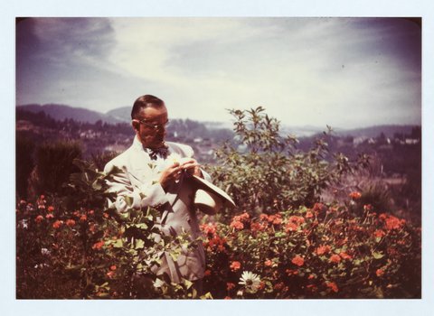 Thomas Mann in Pacific Palisades, ca. 1946 © ETH-Bibliothek Zürich, Thomas-Mann-Archiv / Fotograf: Unbekannt / TMA_5373