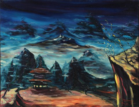 Tommaso de Meo: »Beethoven’s Symphony No. 7, 1st Movement«, oil painting, Rom, 1965 - © Beethoven-Haus Bonn, B 3137