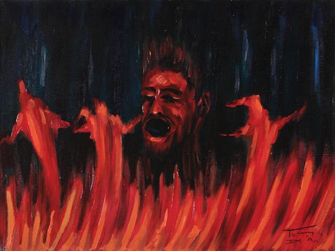 Tommaso de Meo: »Beethoven’s 2nd Symphony, 4th Movement«. Oil painting, 1964 - © Beethoven-Haus Bonn, B 2264